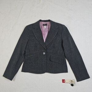 NWT Style & Co Gray Stretch Lined Blazer